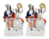 PAIR ANTIQUE STAFFORDSHIRE ESM