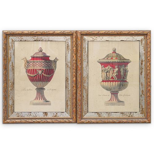 PAIR ANTONINI URN COLORED