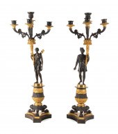 PAIR APOLLO AND DIANA BRONZE C