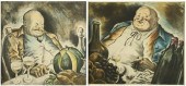 PAIR AQUATINTS OF A GOURMANDPa