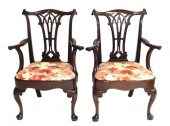 PAIR ARMCHAIRS, ENGLISH, MID T