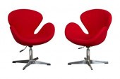 PAIR ARNE JACOBSEN STYLE RED S