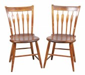 Pair arrowback side chairs, sp