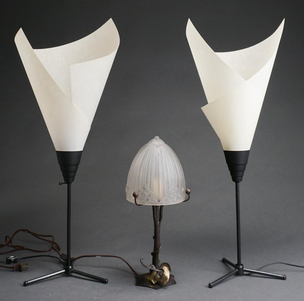 PAIR ART DECO AND ONE ARTS AND
