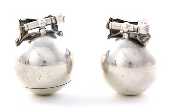Pair Art Deco Dunhill sterling