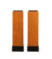 PAIR ART DECO MARBLE & LACEWOO