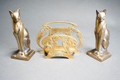 PAIR ART DECO STYLE BRASS-FINI
