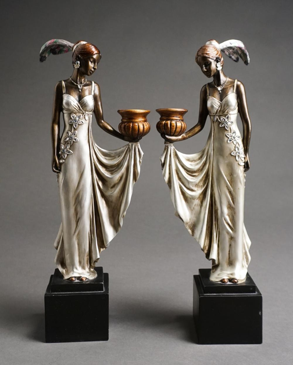 PAIR ART DECO STYLE COMPOSITION