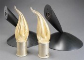 PAIR ART DECO STYLE EBONIZED W