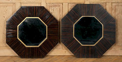 PAIR ART DECO STYLE MACASSAR