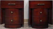 PAIR ART MODERNE STYLE STAINED