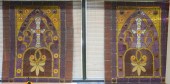 PAIR ART NOUVEAU STYLE SLAG GL