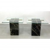 Pair ARTEDI marble and brass s