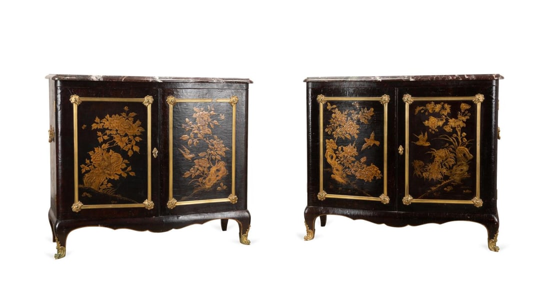 PAIR ARTHUR BRETT MARBLE TOP
