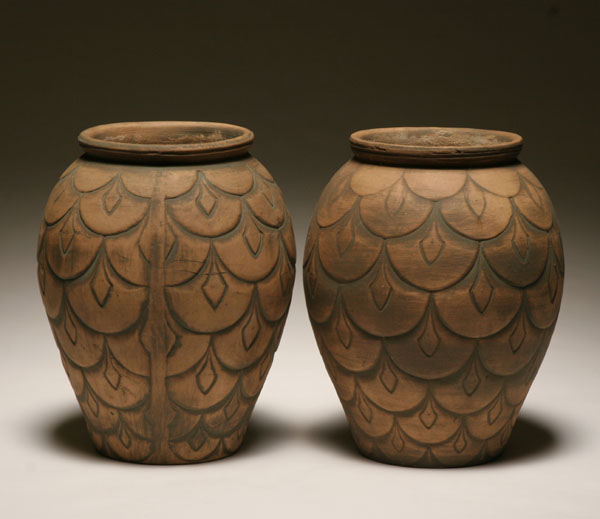 Pair Arts & Crafts stoneware