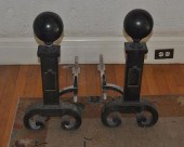 PAIR ARTS & CRAFTS WROUGHT IRO