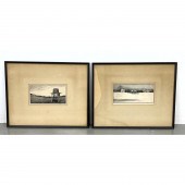 Pair Asa Cheffetz Signed Wood