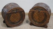 PAIR ASIAN DECORATED SPLIT RAT