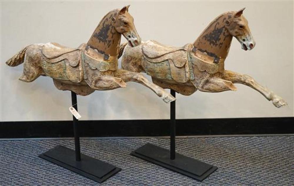 PAIR ASIAN STYLE DISTRESSED PAINTED