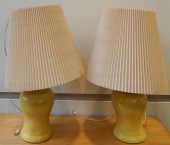 PAIR ASIAN STYLE GLAZED CERAMI