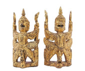 PAIR ASIAN WINGED DEITIES<br>P