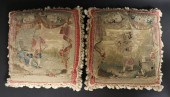 PAIR AUBUSSON TAPESTRY PILLOWS