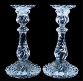 PAIR, BACCARAT CRYSTAL BAMBOUS