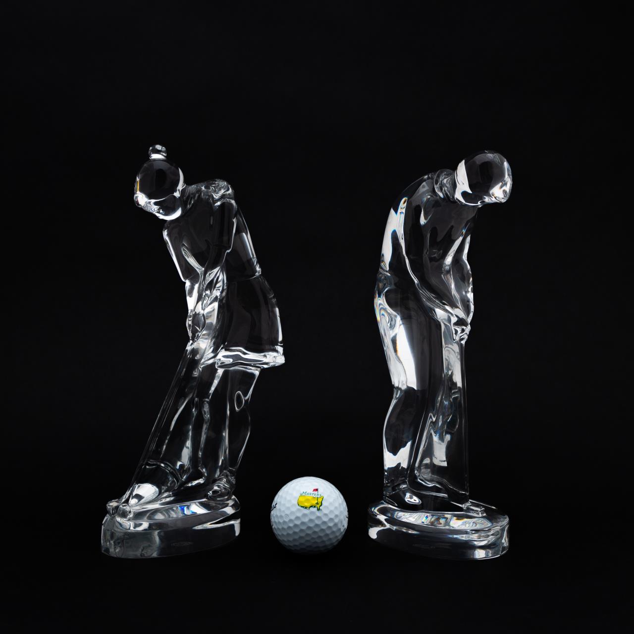 PAIR, BACCARAT CRYSTAL GOLF