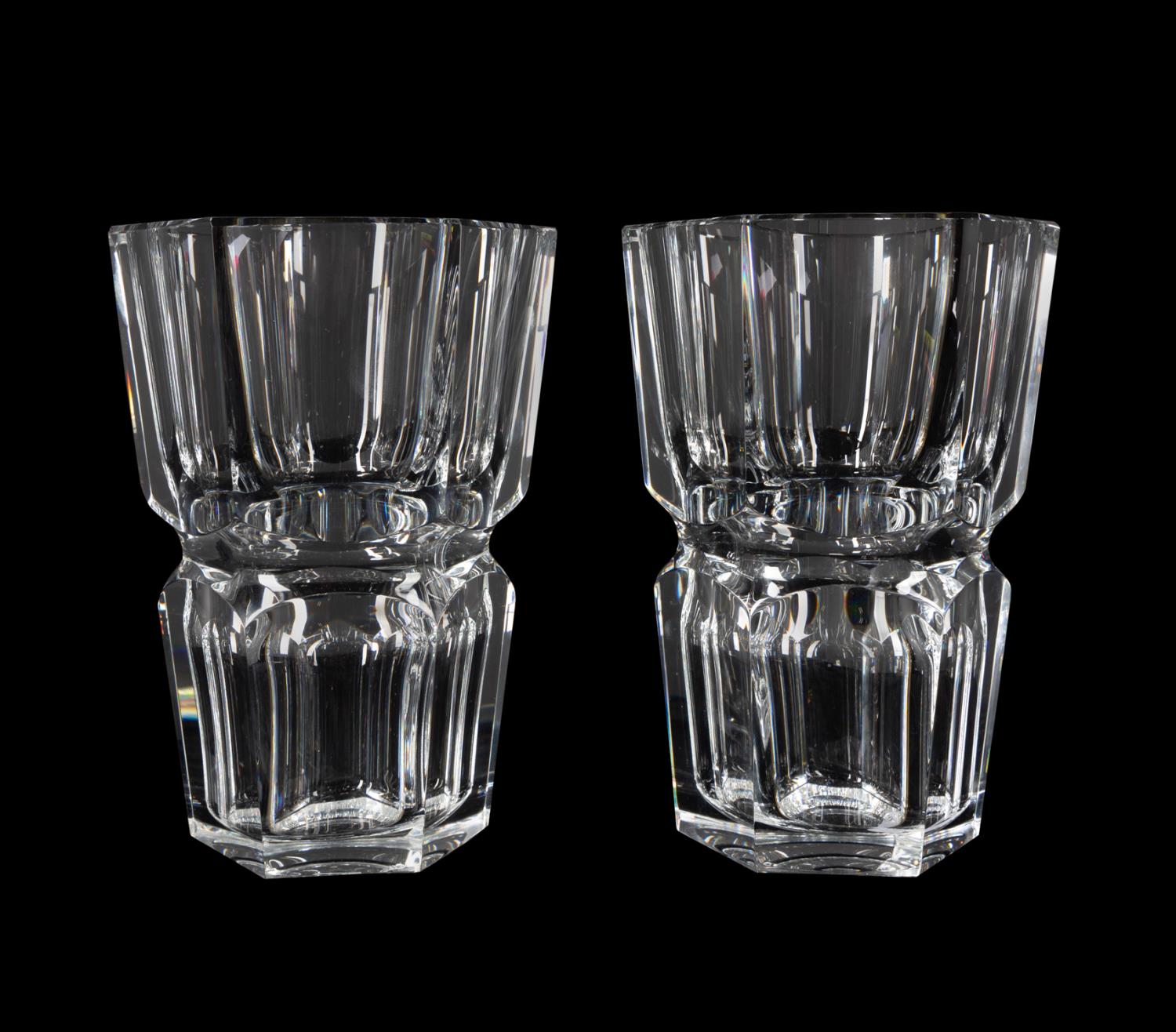 PAIR BACCARAT 'EDITH' COLORLESS