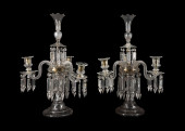PAIR BACCARAT STYLE EPERGNE GI