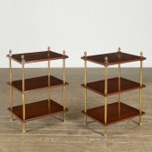 PAIR BAGUES STYLE MAHOGANY, BR