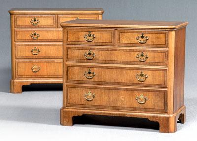 Pair Baker bachelor's chests: