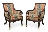 PAIR BAKER REGENCY STYLE EBONI