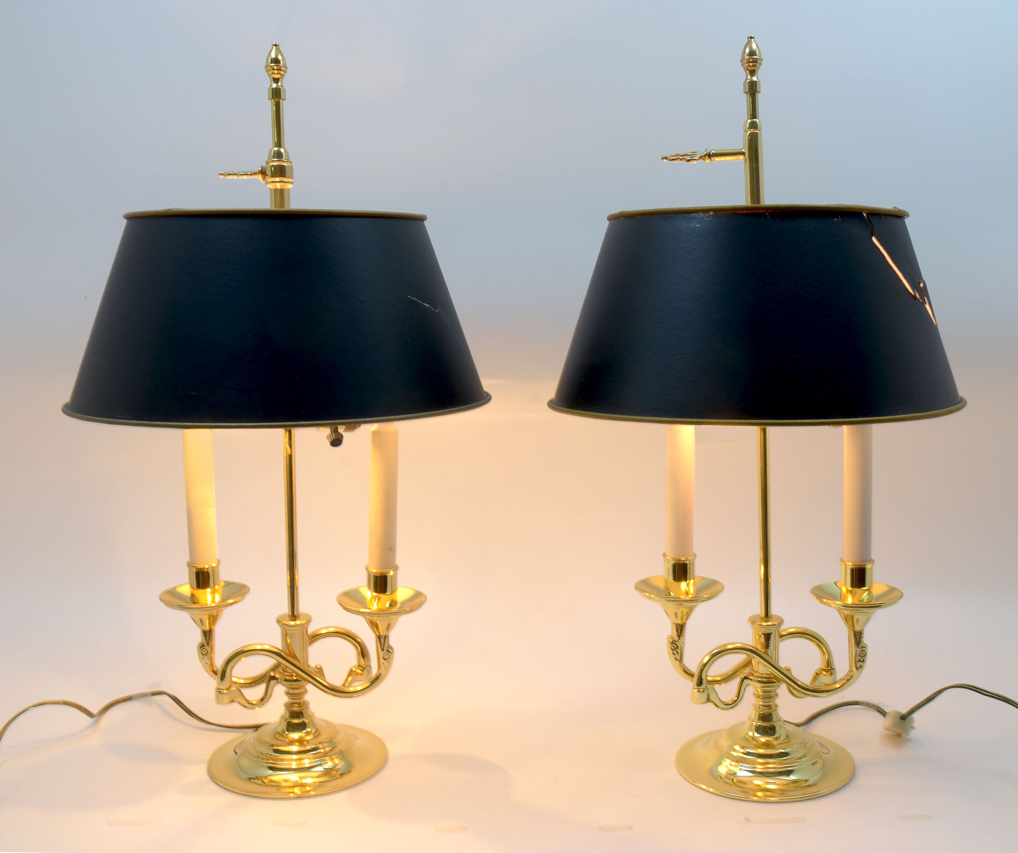 PAIR BALDWIN BRASS SERPENTINE