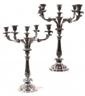 PAIR BANQUET STERLING CANDELAB