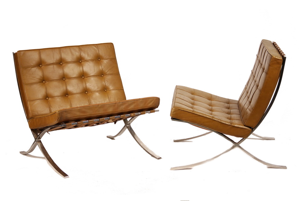 PAIR BARCELONA CHAIRS - Pair of