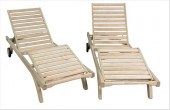 PAIR BARLOW TYRIE TEAK LOUNGES