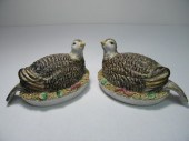 Pair Bassano ceramic figural h