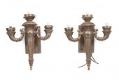 PAIR BEAUX ARTS CAST IRON OUTD