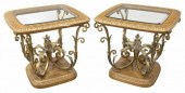 (PAIR) BERNHARDT GLASS-TOP GIL