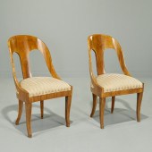 PAIR BIEDERMEIER SPOONBACK CHA