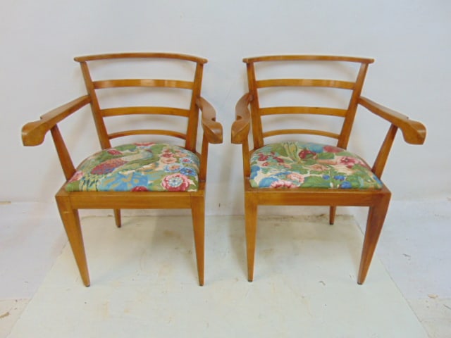 PAIR BIEDERMEIER STYLE ARM CHAIRS