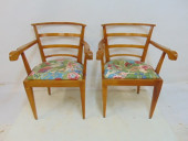 PAIR BIEDERMEIER STYLE ARM CHA