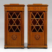 Pair Biedermeier style bookcas