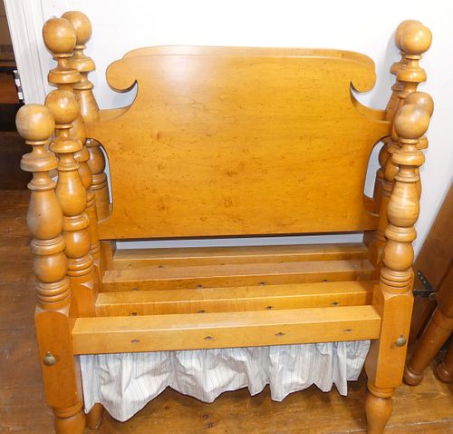 PAIR BIRDSEYE MAPLE TWIN BEDSPair