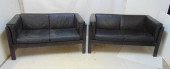 PAIR BLACK LEATHER METROPOLITA