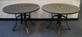 PAIR BLACK PAINTED ALUMINUM RO