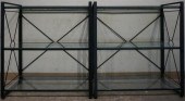 PAIR BLACK PAINTED TUBULAR MET