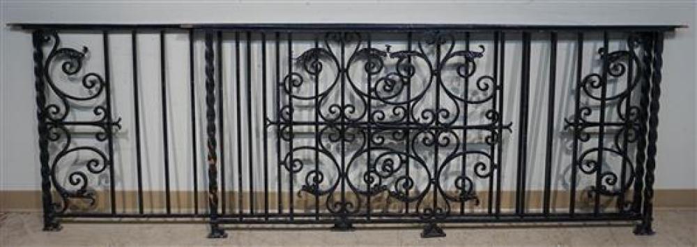 PAIR BLACK PAINTED WROUGHT IRON