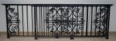 PAIR BLACK PAINTED WROUGHT IRO